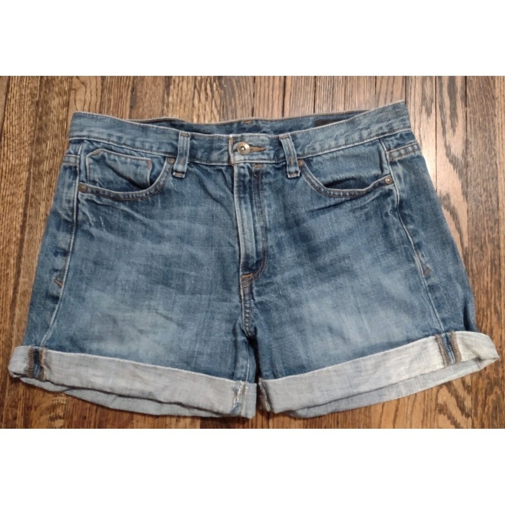 Calvin Klein Jeans Womens Size 29/8 Medium Wash Cuffed Denim Shorts Blue